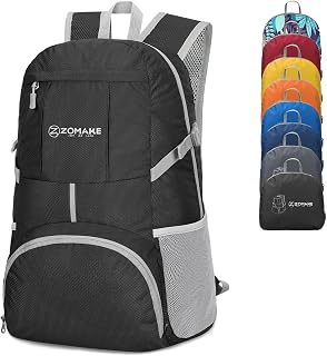 ZOMAKE Packable Lightweight Backpack, Light Foldable Travel Backpack, Water Resistant Collapsible Daypack for Travel Outdoor Hiking Men Women (25L 30L 35L)