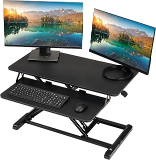 TechOrbits Black 32 in Standing Desk Converter, OF-S05-1