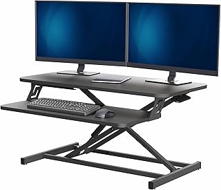 VIVO 32 in Standing Desk Riser, Height Adjustable Workstation