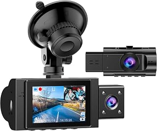 Dual Dash CAM Front and Inside FHD 1080P Dash Camera for Cars Dashcams for Cars with Infrared Night Vision Car Camera Driving Recorder 24H Park Monitor Motion Detection G-Sensor for Taxi Uber