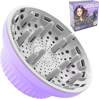 LIGOLIG Hair Difuser Attachment Universal Diffuser Hair Dryer for 1.4-inch to 2.4-inch Blow Dryer, Hair Diffuser for Curly Hair and Natural Wavy Hair (Purple)
