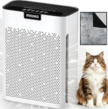 MOOKA Air Purifier for Home Bedroom Large Room 2200 Ft², HEPA Filter, White