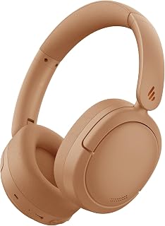 Edifier V80 Hybrid Active Noise Cancelling Headphones, True Wireless Over Ear Bluetooth Headset with 45H Playtime Hi-Res Audio Fast Charging Multipoint Connection for Travel Home Office - Brown