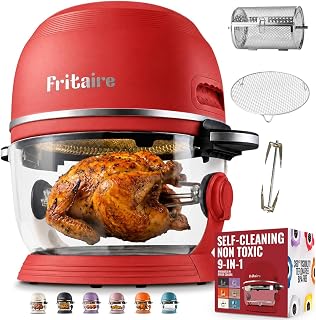 Fritaire Glass Air Fryer Non Toxic, 9-in-1 Pro, Rotisserie, Self Cleaning