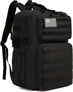 Wotony Military Tactical Backpack for Men Waterproof Daypack 3 Day Assault Pack Molle Bag with Water Bottle Holder