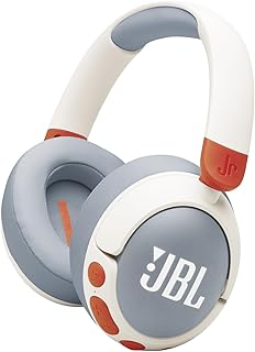 JBL Junior 470NC - Wireless Over-Ear Noise Cancelling Kids Headphones Safe Sound (<85dB), Fit for Kids, Parental Control with Customizable Volume & Playtime and 50Hr Battery Life (White)