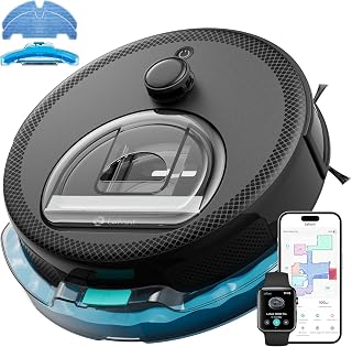 Lefant LIDAR Robot Vacuum and Mop Combo M330,Black