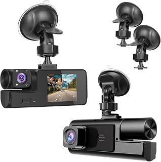 1080P Dual Dash Camera for Car Front and Inside Dashcam Car Security Video Recorder,170°Wide Angle Vehicle Cam,WDR,G-Sensor,Loop Recording,Night Vision (Dual Dash Cam Without Card)