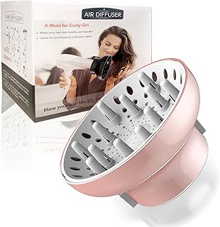 Hair Dryer Diffusers Universal Hair Diffuser Adaptable for Blow Dryers with D-1.7-Inch to 2.6-Inch for Curly or Natural Wavy Hair,Pink