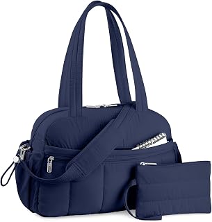 TOPDesign Travel Duffel Bag, Puffy Carry On Overnight, Gym Bag w/Wet Pocket