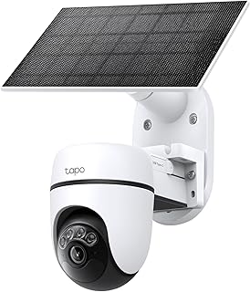 Tapo C610 Kit 2K 3MP Wireless Outdoor Wifi Camera with Solar Panel, 360° PTZ Surveillance Camcorder Battery 6700mAh, Human Detection, Color Night Vision, AI Tracking, IP65