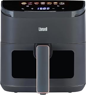 LIVWELL Smart Touch 5-Quart Air Fryer with Top Mounted LED Touch Screen