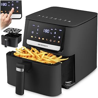 Berdsen Airfryer Hot Air Fryer - 1700 W 6.5 L - Deep Fryer - 8 Programmes Touchscreen - Black