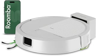 iRobot Roomba 115 Combo – 2 in 1 Robot Vacuum Cleaner – Suction Power of 15 KPa – Extended Side Brush – Remote Washing Wipe – LiDAR Navigation – White