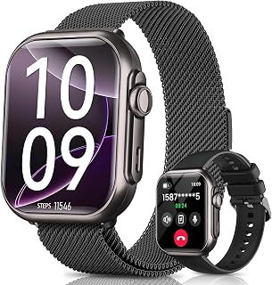 Smart Watch for Men Women - Answer/Make Call/30 Days Battery/2 Bands, 1.85