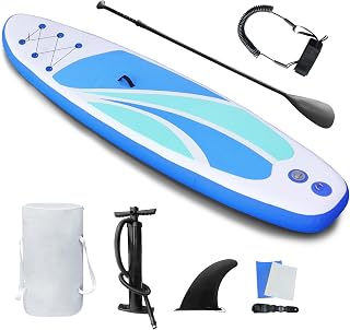 'GONFLABLE Inflatable Stand Up Paddle Board for Adult All Skill Levels- 10'4'' Ultra-Light SUP Paddleboard with Durable Non-Slip Deck and Paddle Board Accessories Fins, Paddle, Pump, Backpack, Leash'