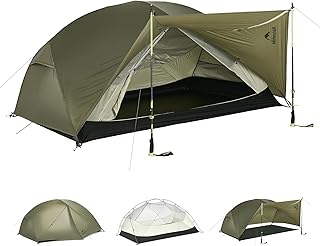 Naturehike Mongar Pro/Base Ultralight Tents Windproof Waterproof Trekking Tent Portable 1 & 2 & 3 Person Tent 3-4 Season for Camping Hiking