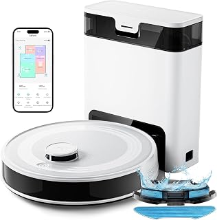 Lefant M2S Pro Robot Vacuum and Mop Combo, Precision Mapping, 240 Mins Runtime,White