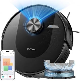 Ultenic Robot Vacuum Cleaner with Mop Function, 8000 Pa Suction, 180 Minutes Running Time, 3-in-1 Suction and Mopping Robot with LiDAR Navigation