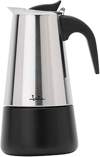 JATA HOGAR HCAF2254 Italian Coffee Machine for Induction, 4 Cups, Stainless Steel, Espresso Machine for All Hobs, Full Induction Base, Ergonomic Handle, 200 ml