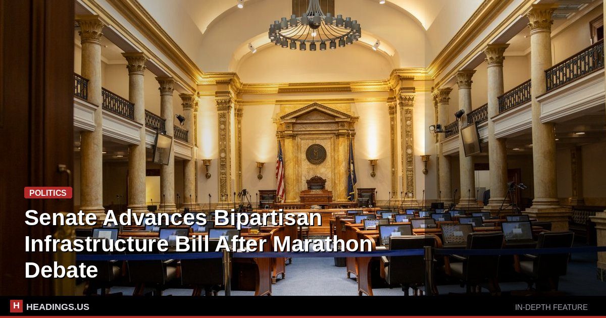 Senate Advances Bipartisan Infrastructure Bill After Marathon Debate