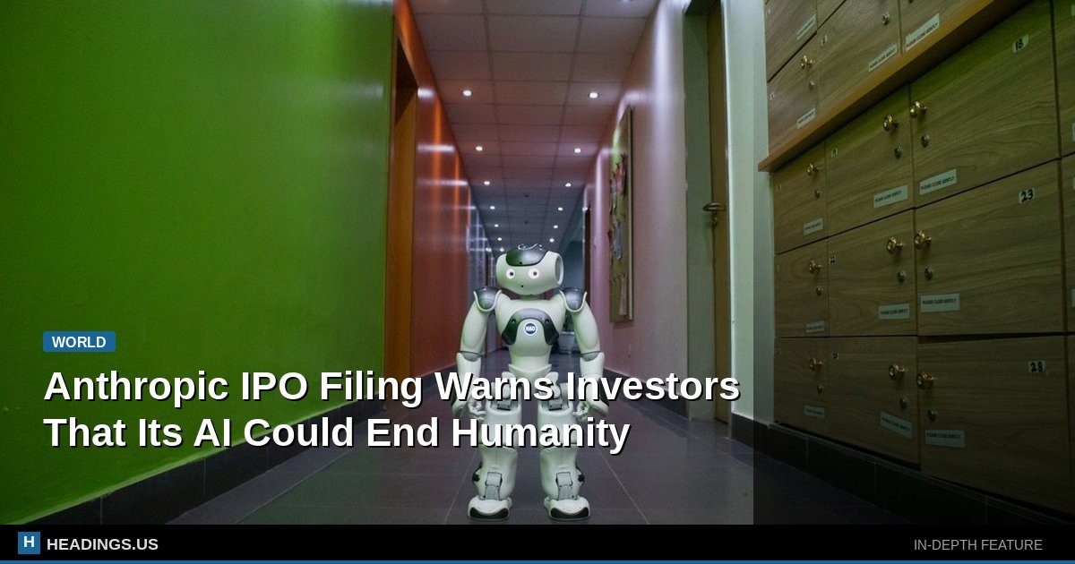 Anthropic IPO Filing Warns Investors That Its AI Could End Humanity