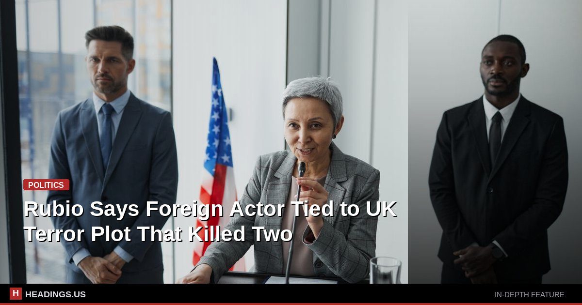 Rubio Says Foreign Actor Tied to UK Terror Plot That Killed Two