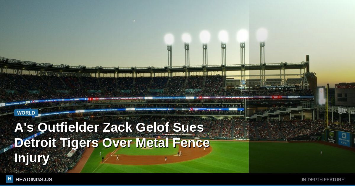 A's Outfielder Zack Gelof Sues Detroit Tigers Over Metal Fence Injury
