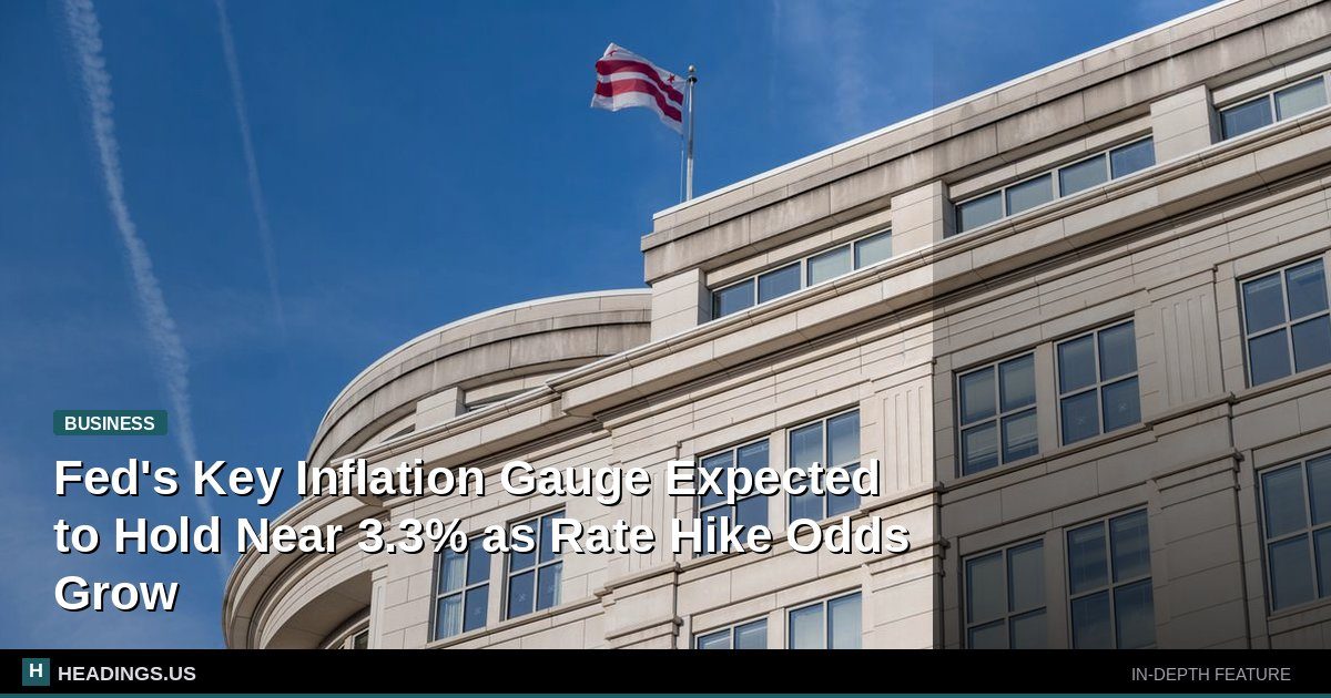 Fed's Key Inflation Gauge Expected to Hold Near 3.3% as Rate Hike Odds Grow