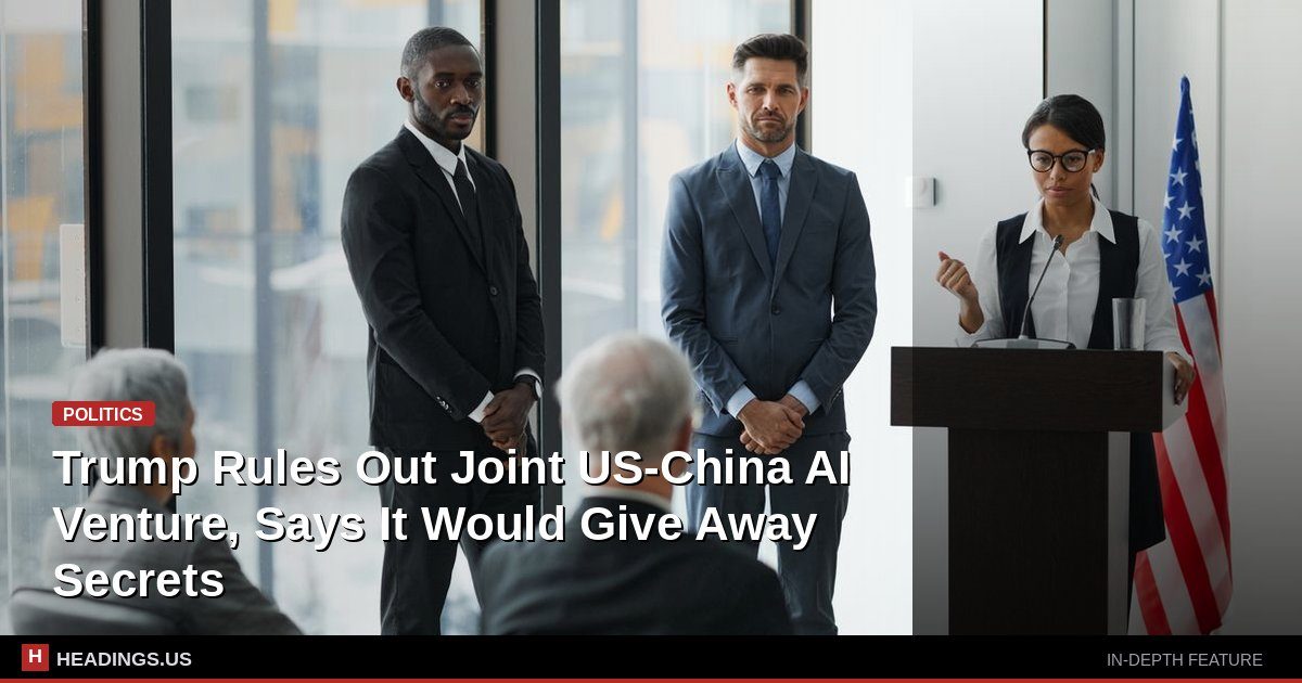 Trump Rules Out Joint US-China AI Venture, Says It Would Give Away Secrets