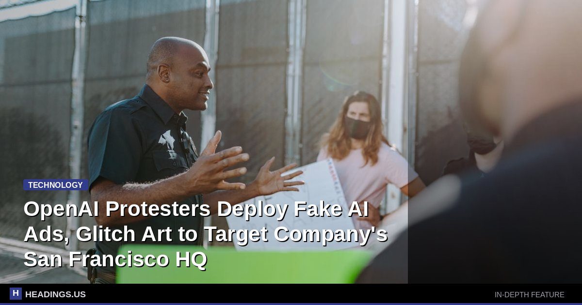 OpenAI Protesters Deploy Fake AI Ads, Glitch Art to Target Company's San Francisco HQ