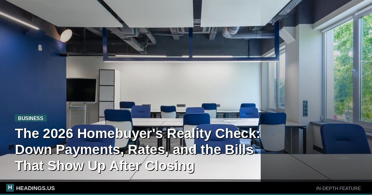 The 2026 Homebuyer's Reality Check: Down Payments, Rates, and the Bills That Show Up After Closing