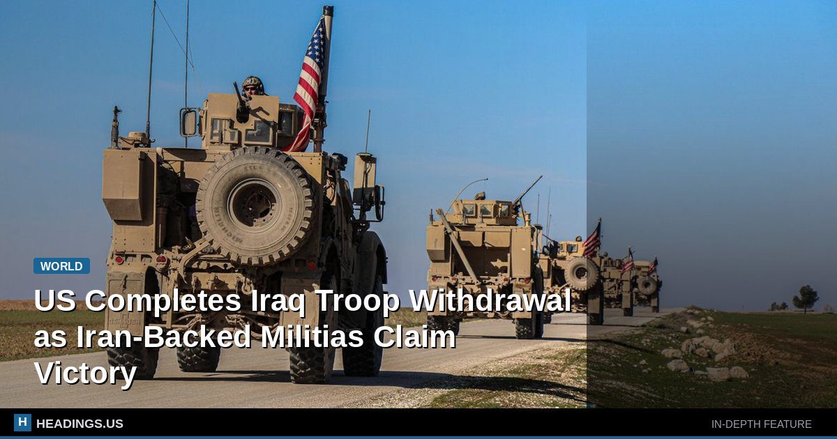 US military vehicles departing Iraq as American troops complete 12-year withdrawal mission