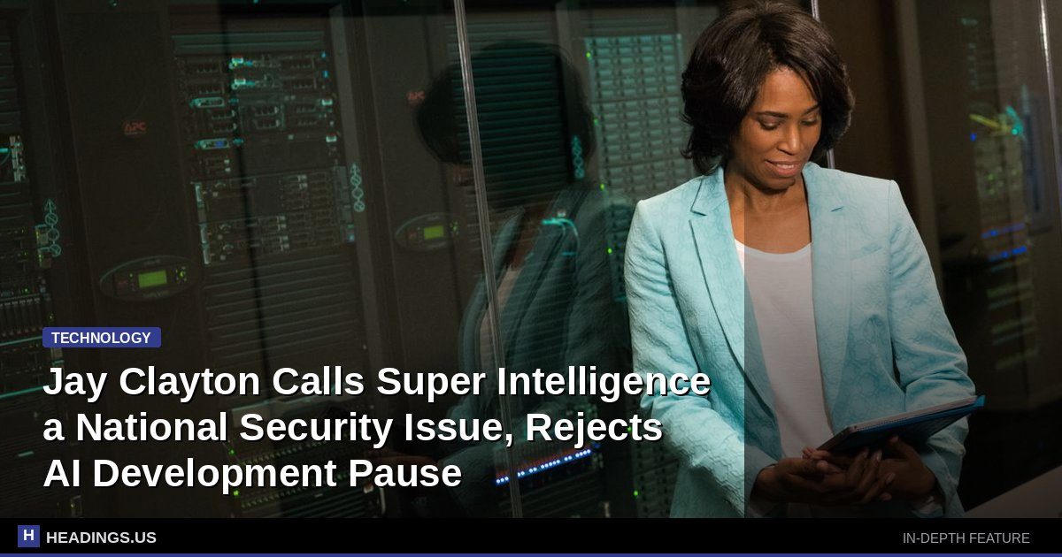 Director of National Intelligence Jay Clayton speaking during a CNBC interview about artificial intelligence policy