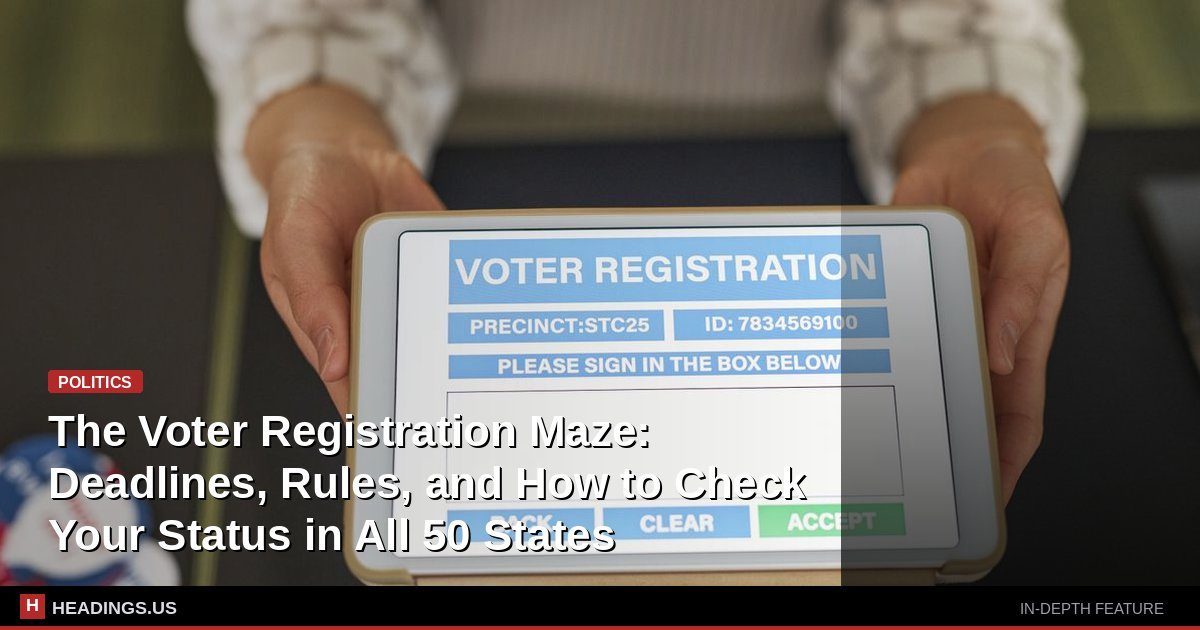 The Voter Registration Maze: Deadlines, Rules, and How to Check Your Status in All 50 States