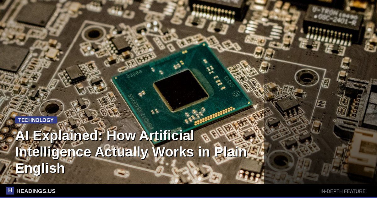 Illustration of neural network layers processing data inside an AI computer system