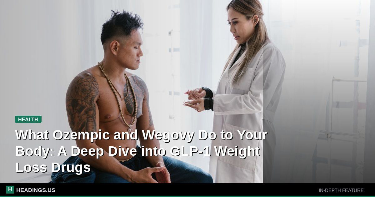 A medical professional explaining how GLP-1 weight loss drugs work in the human body
