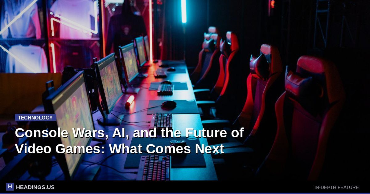 Gaming controller in front of a screen showing AI-powered game graphics
