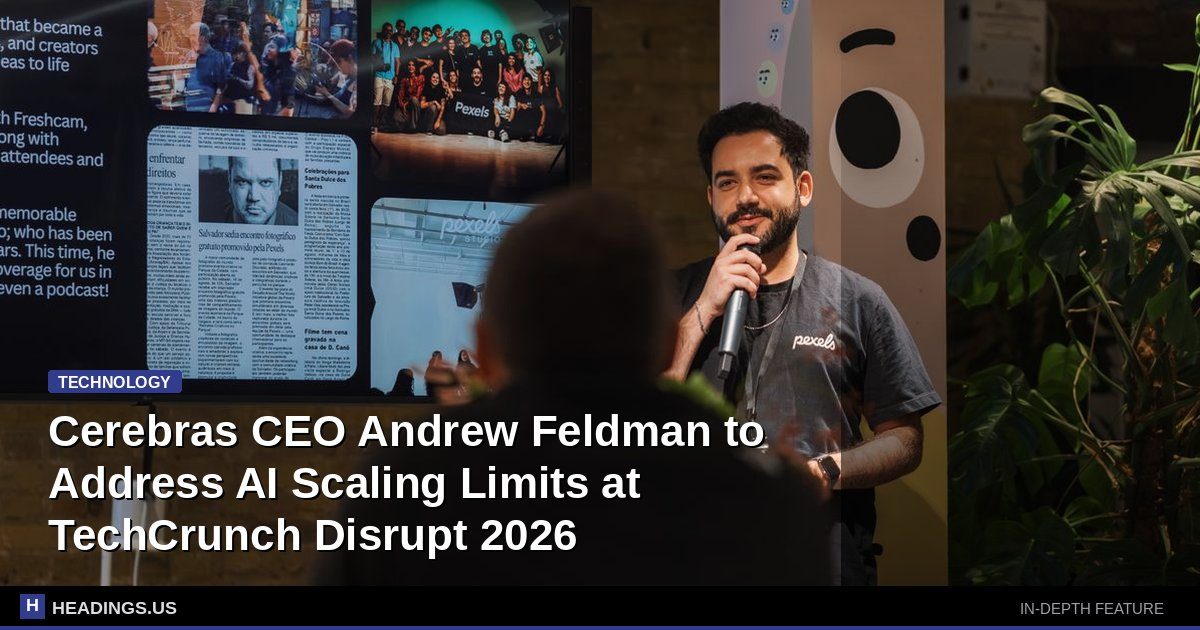 Cerebras CEO Andrew Feldman speaking on stage at TechCrunch Disrupt 2026