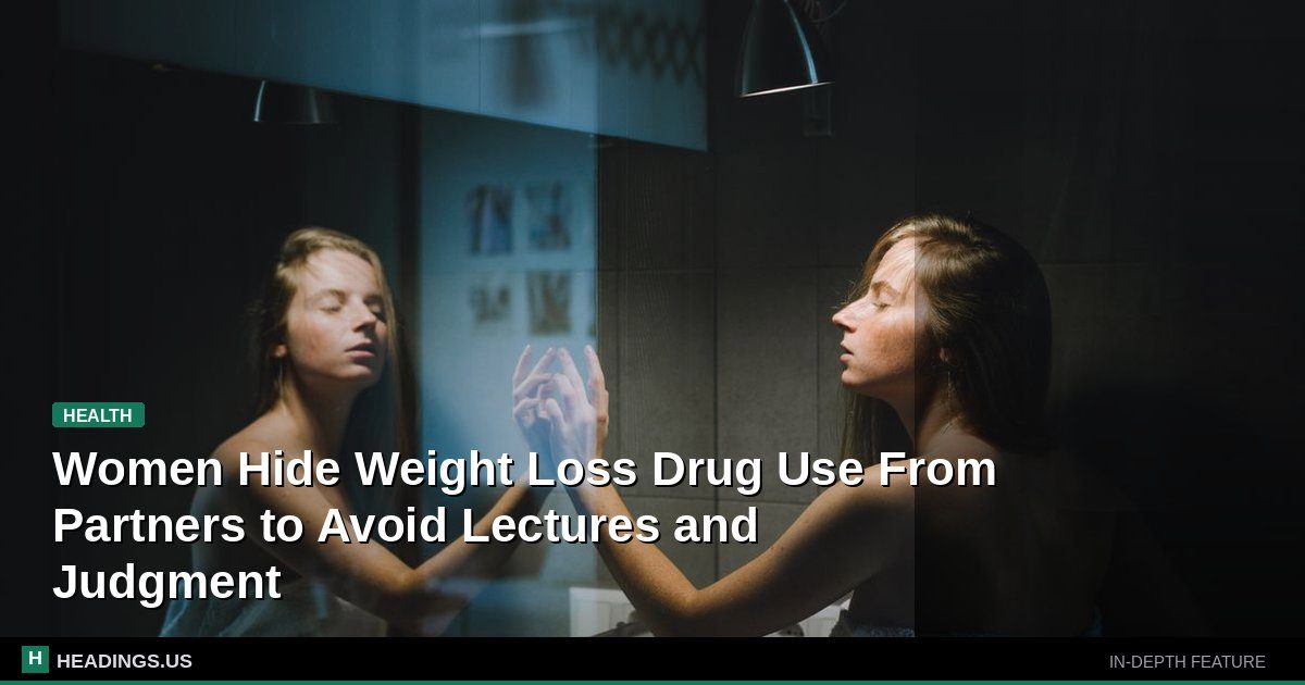 Woman holding a semaglutide injection pen while looking away from her partner