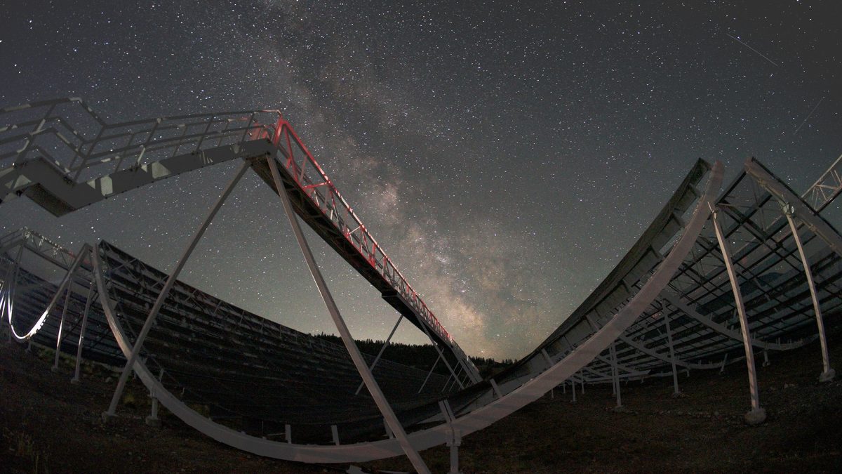 Radio telescope array mapping cosmic expansion through hydrogen intensity signals