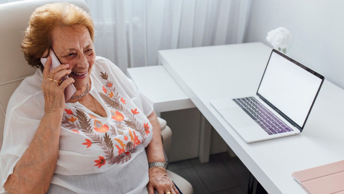 Smartphone displaying a voice analysis waveform used to estimate biological age
