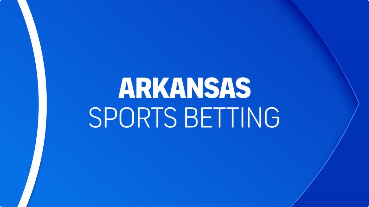 Arkansas sports betting apps displayed on a smartphone screen with football graphics