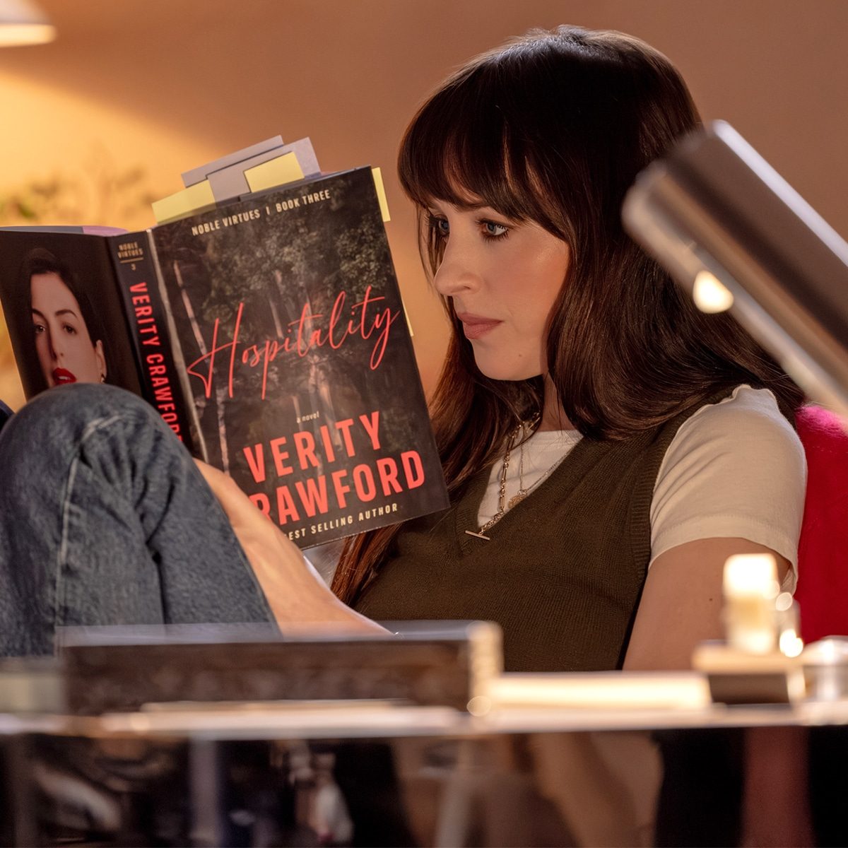 Anne Hathaway and Dakota Johnson star in the film adaptation of Colleen Hoover's Verity