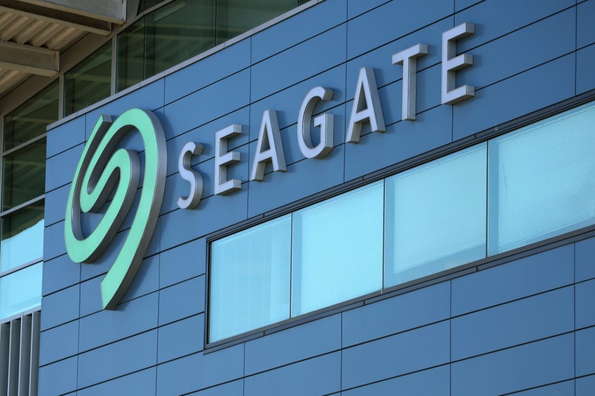 Hard disk drives from Western Digital and Seagate on a data center rack