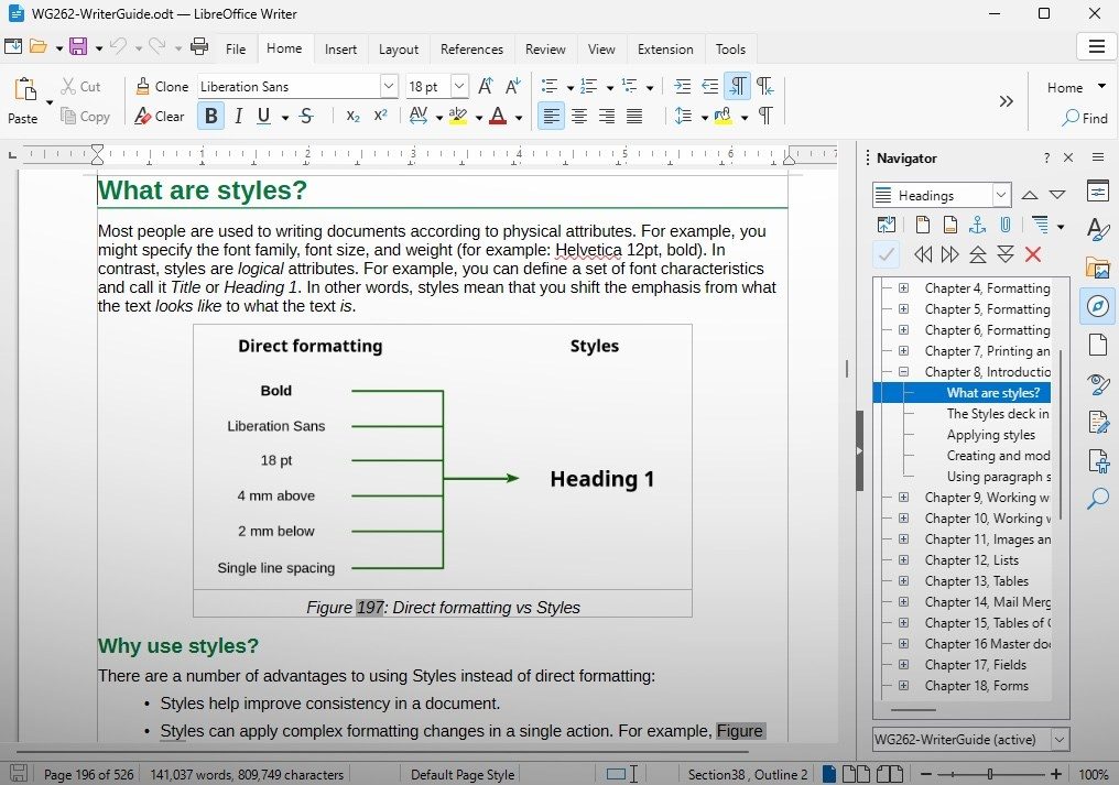 LibreOffice document suite interface showing a settings toggle labeled for disabling AI features