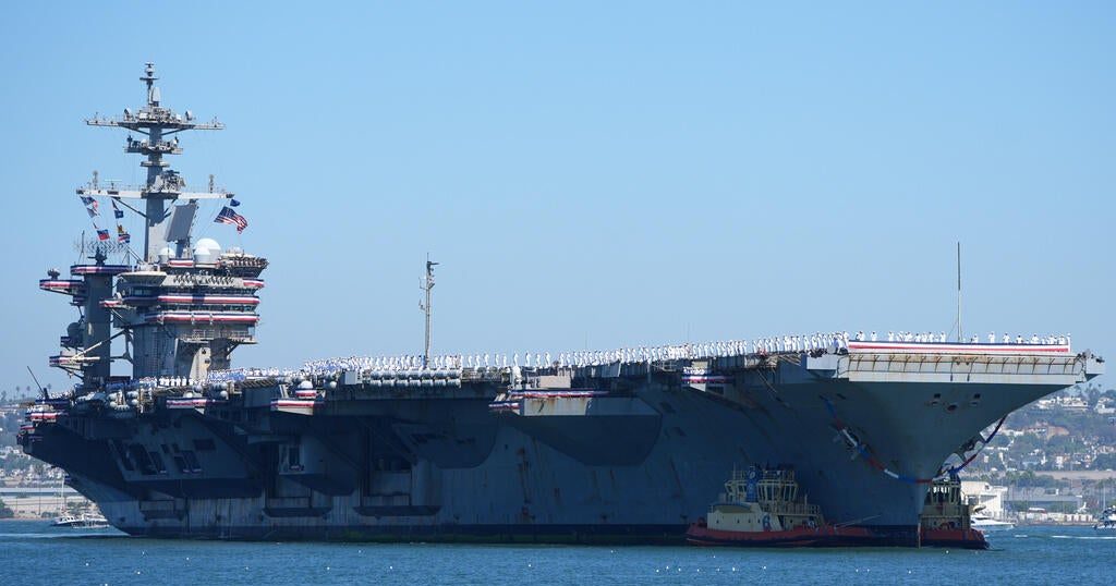 USS Abraham Lincoln aircraft carrier arriving at Naval Base San Diego
