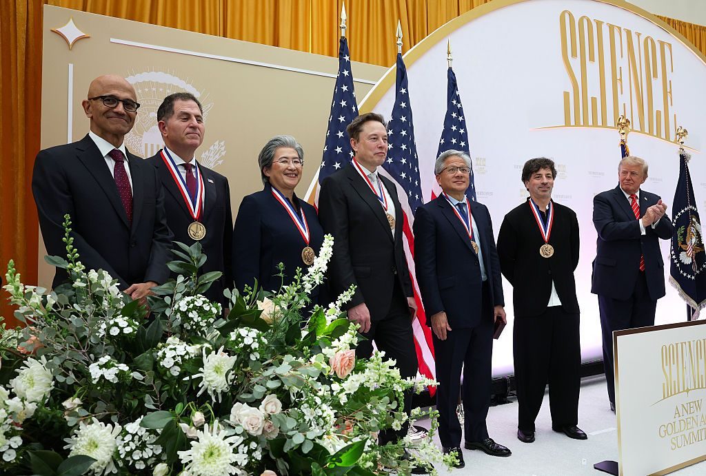 President Trump speaks at Golden Age of American Innovation Summit podium