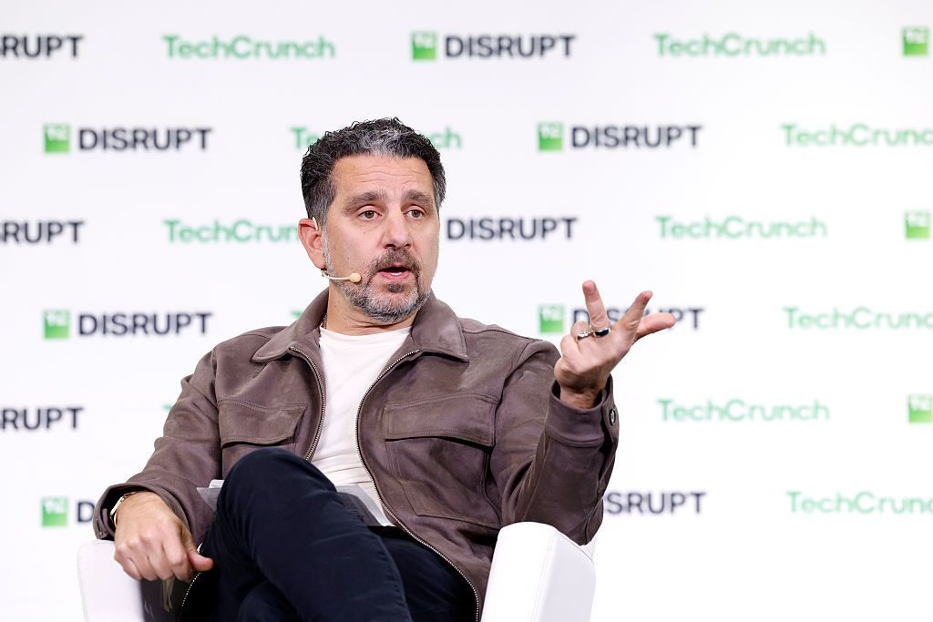 Amazon devices chief Panos Panay speaking at a technology conference about AI