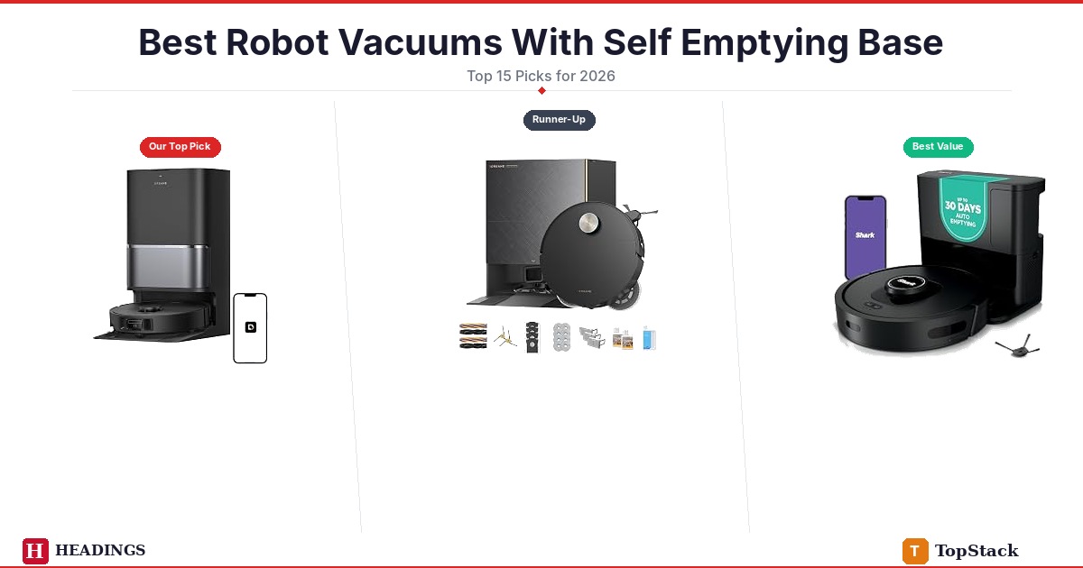 The 15 Best Robot Vacuums With Self Emptying Base of 2026